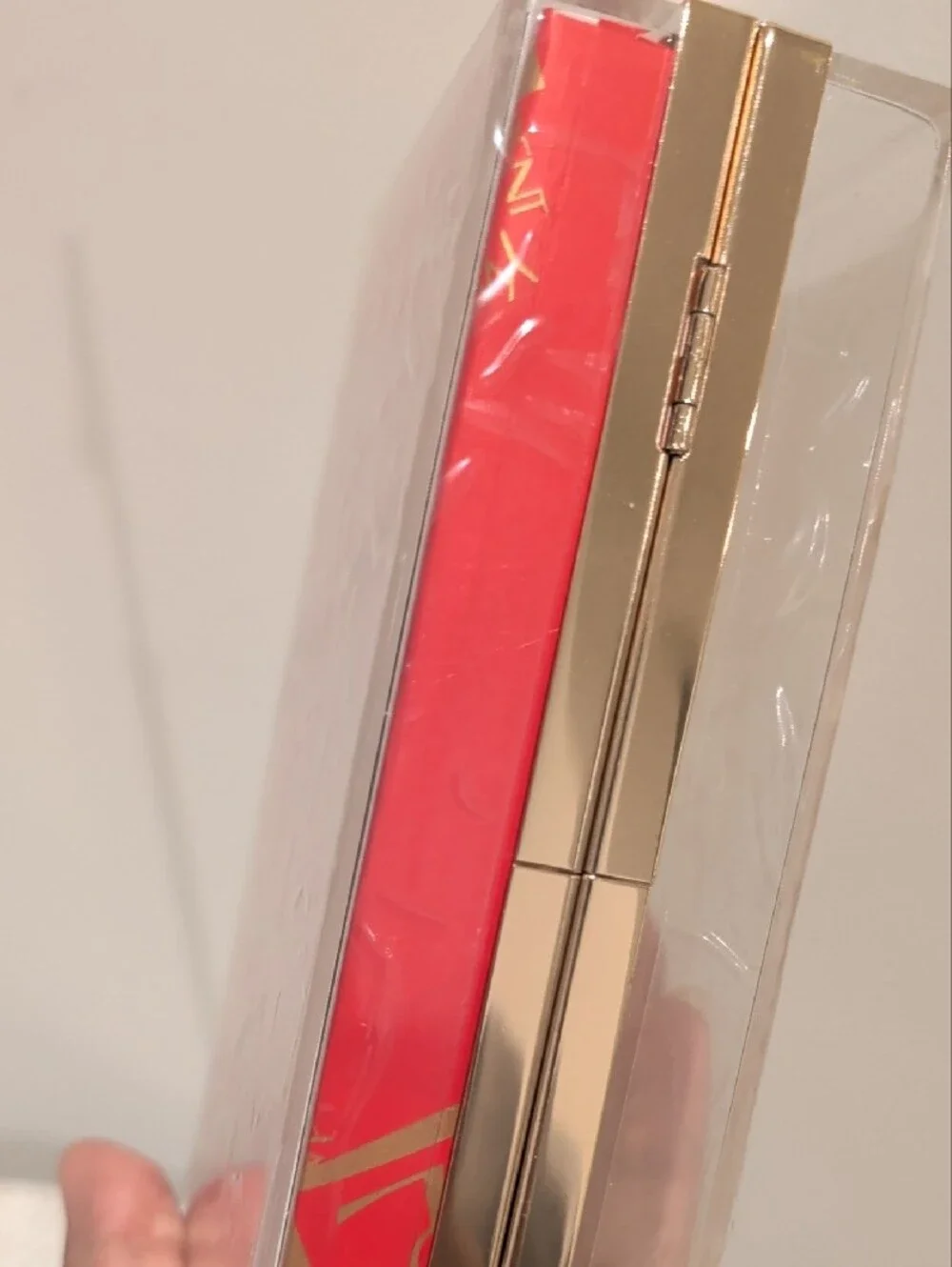 Upcycled Novelty Saint Laurent Red Acrylic Box Clutch